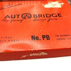 Vintage Auto Bridge Play Yourself Bridge Game 1959+Instructions Made In USA
